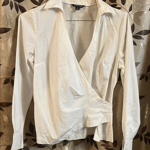 George‎ Classic White Wrap Blouse